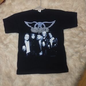 Vintage Aerosmith 1997 Nine Lives World Tour Black  Band T-Shirt L